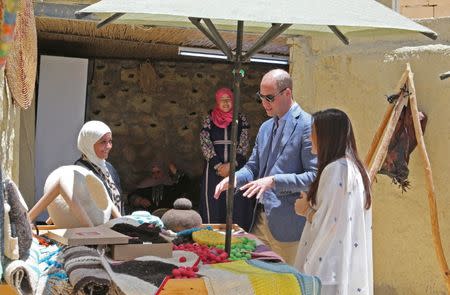 Britain's Prince William visits the Princess Taghrid Institute for Development and Training in the province of Ajloun, north of the Jordanian capital Amman, June 25, 2018. Ahmad Abdo/Pool via Reuters