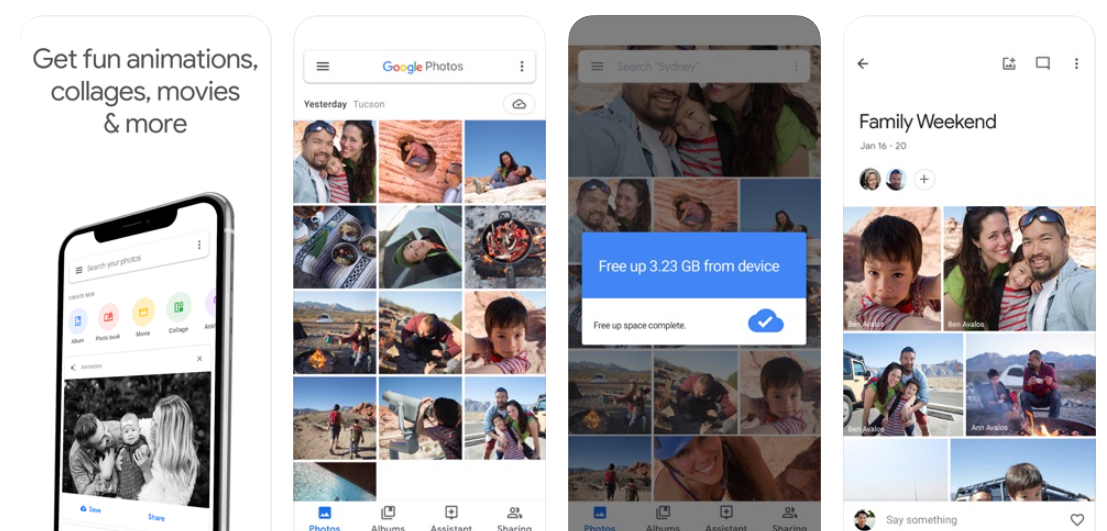 The Google Photos app.