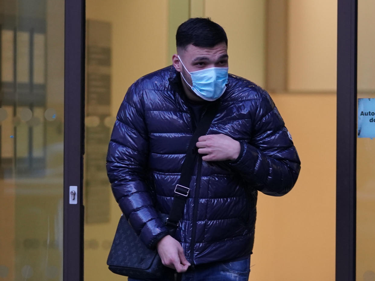 Jonathan Chew, 24, outside Westminster Magistrates' Court in London, where he is appearing accused of assaulting England's chief medical officer Professor Chris Whitty in St James's Park, central London on June 27. Picture date: Tuesday January 4, 2022.