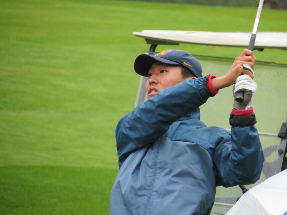 Tenafly junior Jayden Ko, shown here at the Big North Championship, was runner-up at the North 1 and 2, Group 3 golf sectional at Preakness Valley GC in Wayne on Tuesday, May 10, 2022.