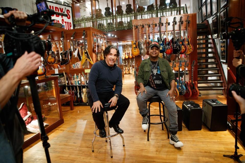 John Oates looked back at his music career when he dropped by Rudy’s Music Soho. Tamara Beckwith/N.Y.Post