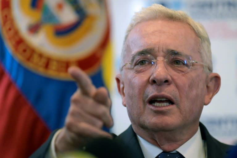Alvaro Uribe, who was president between 2002 and 2010, is accused of interfering with witnesses during an investigation into his potential links with right-wing paramilitary groups (Juan BARRETO)