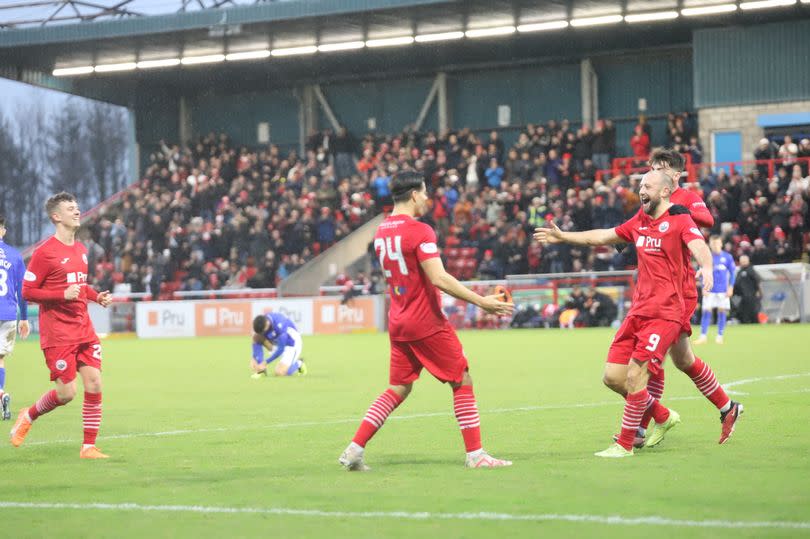 Dale Carrick netted on the sides' last meeting at Forthbank