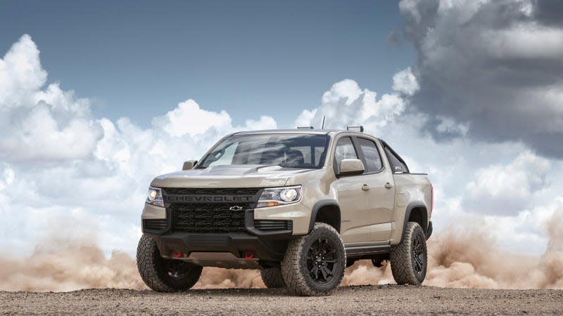 A 2022 Chevrolet Colorado ZR2 pickup truck