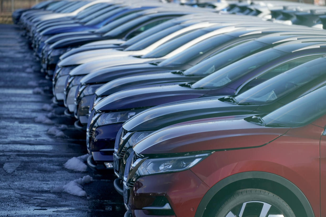 SUNDERLAND, ENGLAND - FEBRUARY 04: New cars wait for distribution at the Sunderland car assembly plant of Nissan on February 04, 2019 in Sunderland, England. Nissan has announced to workers that the next-generation X-Trail will be made in Japan and not at it's Sunderland manufacturing plant. (Photo by Christopher Furlong/Getty Images)