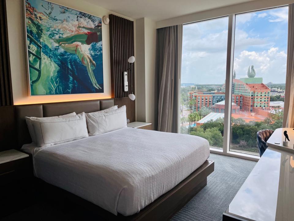 suite at swan reserve with floor to ceiling window overlooking epcot