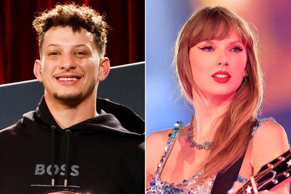 <p>Don Juan Moore/Getty; Buda Mendes/TAS23/Getty</p> Patrick Mahomes; Taylor Swift