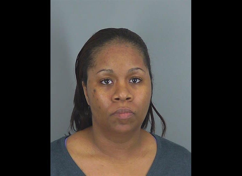 Collier is accused of walking into her son's middle school in March, 2013 and hitting a sick child she mistook for her son. She then allegedly apologized to the child and then started slapping her own son, according to a Spartanburg County, South Carolina sheriff's office arrest report.