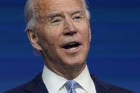 President-elect Joe Biden introduces nominees and appointees to key national security and foreign policy posts at The Queen theater, Tuesday, Nov. 24, 2020, in Wilmington, Del. (AP Photo/Carolyn Kaster)