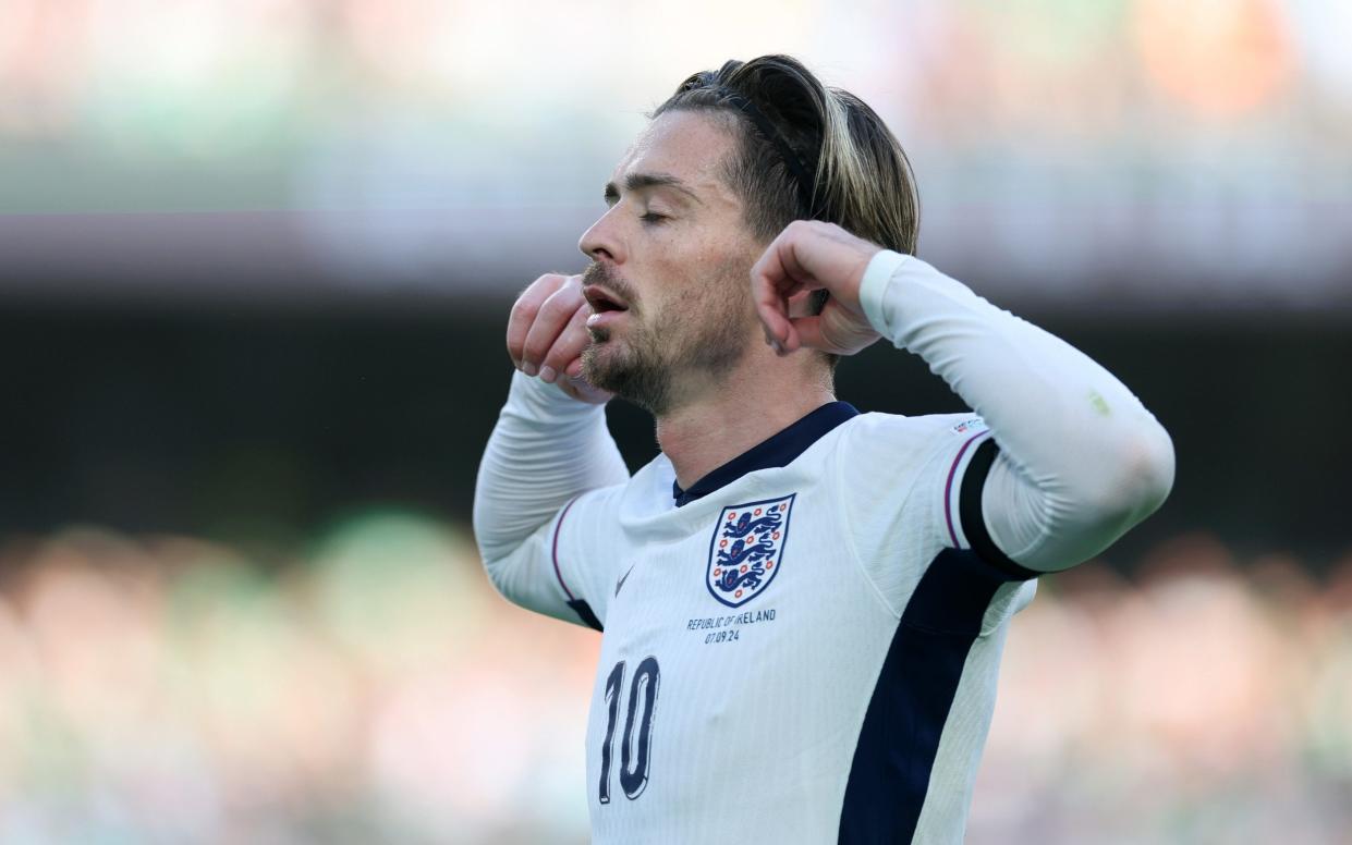 Jack Grealish celebrates his goal