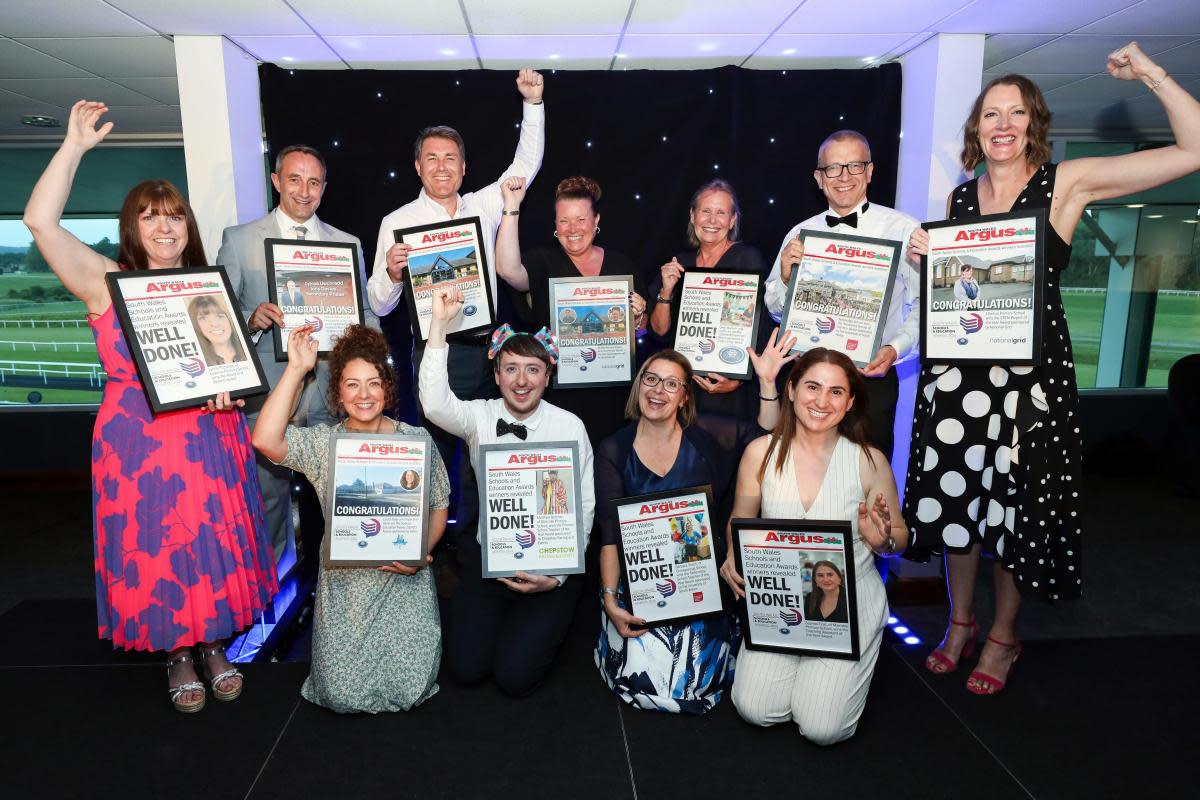 Our winners celebrating with their front pages <i>(Image: Rob Davies - Beed Images)</i>