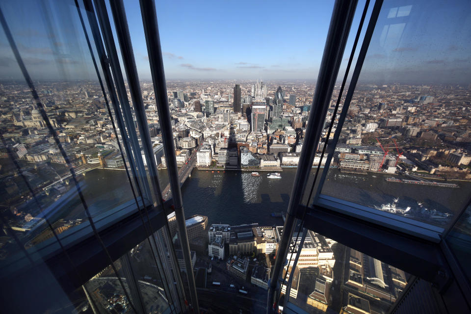 The panoramic views from the Shard. [Photo: Getty]