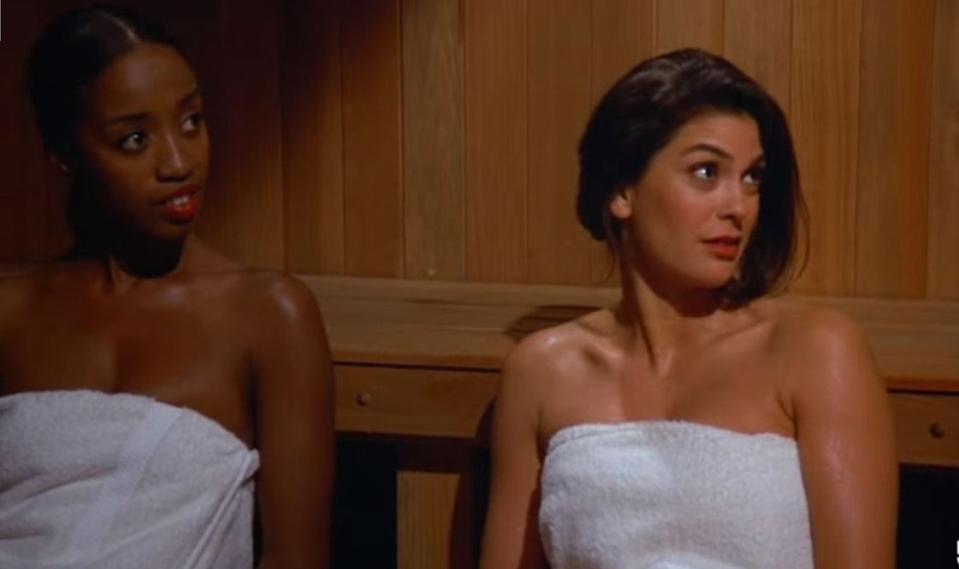 Teri Hatcher had a small but very memorable role on Seinfeld, as Jerry's girlfriend whom he suspected of having breast implants. This was the actor's big break, as she went on to star in Lois & Clark, Tomorrow Never Dies, and, of course, Desperate Housewives. 