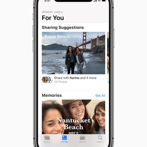 iOS 12 will suggest that users share their photos.