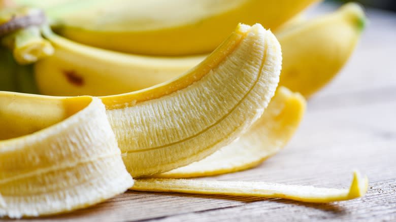 Peeled banana