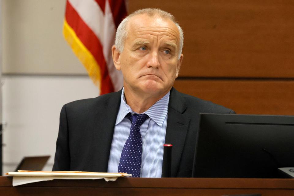 Dr. Iouri Boiko, a Forensic Pathology Specialist, describes the gunshot wounds that the victims sustained. Marjory Stoneman Douglas High School shooter Nikolas Cruz is being tried in the penalty phase of his trial at the Broward County Courthouse in Fort Lauderdale on Friday, July 22, 2022. Cruz previously plead guilty to all 17 counts of premeditated murder and 17 counts of attempted murder in the 2018 shootings.