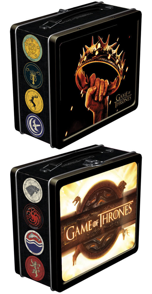 "Winter is coming: <a href="http://www.darkhorse.com/Products/23-031/GAME-OF-THRONES-LUNCHBOX" target="_blank">you’d better pack a lunch!</a>"