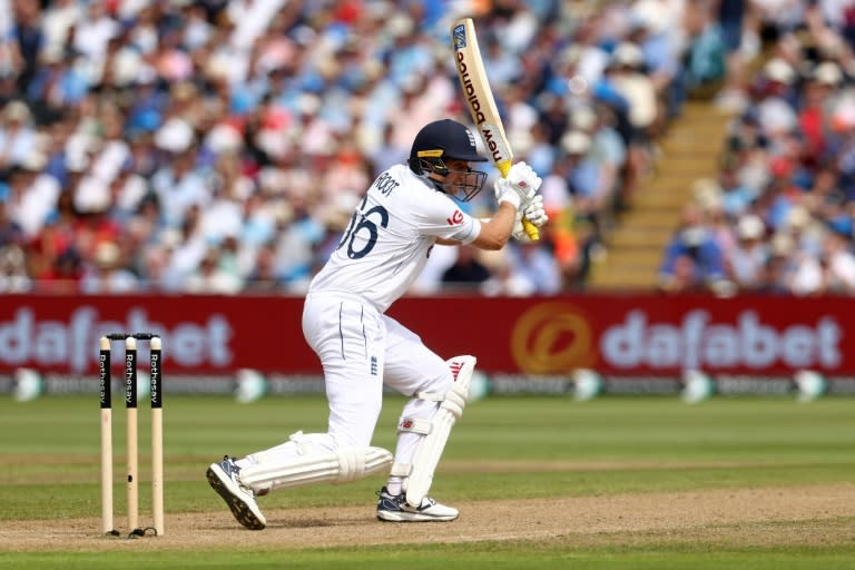 Driving ambition: England's Joe Root hits a four in the third Test against the West Indies at Edgbaston (Darren Staples)