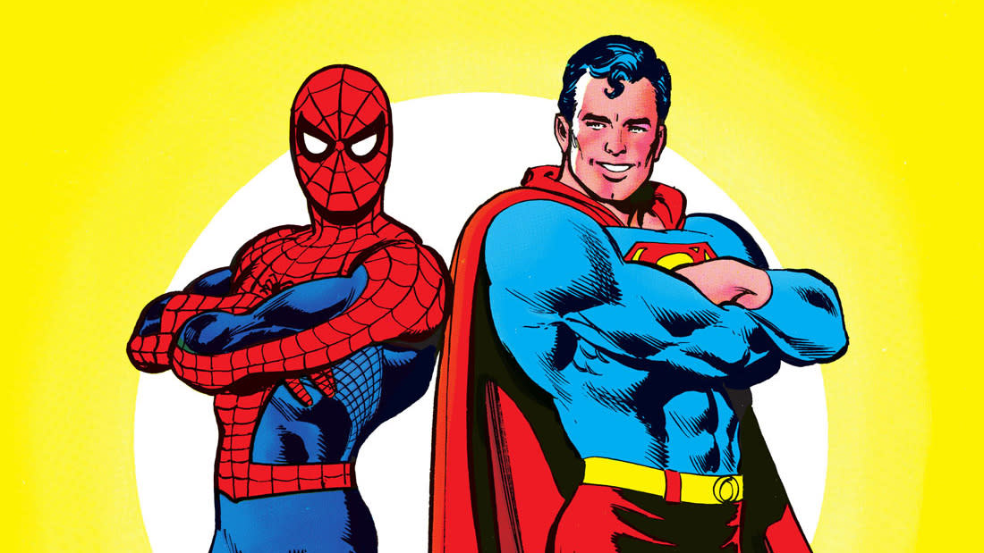  Spider-Man and Superman. 