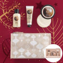 <p>This beauty bag is a favourite, each consisting of Shower Cream, body butter and hand cream. We’ve featured the Shea Delights Bag but there are plenty of scents to choose from. Source: <a rel="nofollow noopener" href="https://www.thebodyshop.com/en-au/gifts/christmas-gifts/c/c14127" target="_blank" data-ylk="slk:The Body Shop;elm:context_link;itc:0;sec:content-canvas" class="link ">The Body Shop</a> </p>
