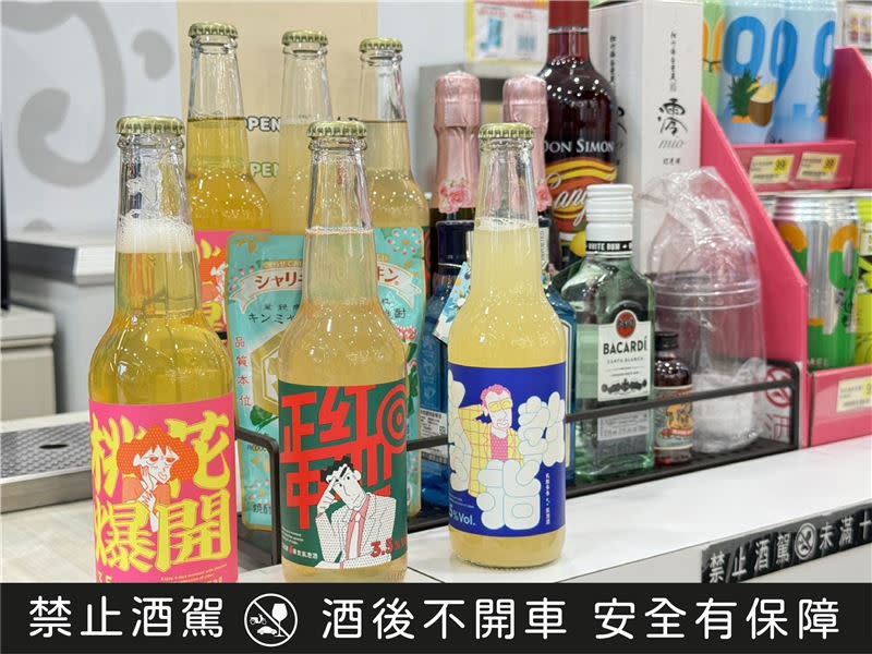 7-ELEVEN「酒BAR」複合店門市推出3款限定蠟筆小新聯名水果氣泡酒。（圖／品牌業者提供）