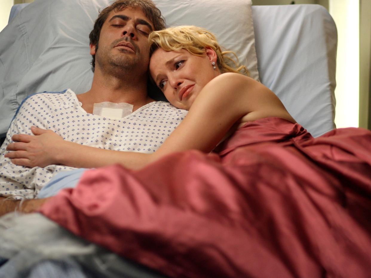 Jeffrey Dean Morgan and Katherine Heigl on "Grey's Anatomy"