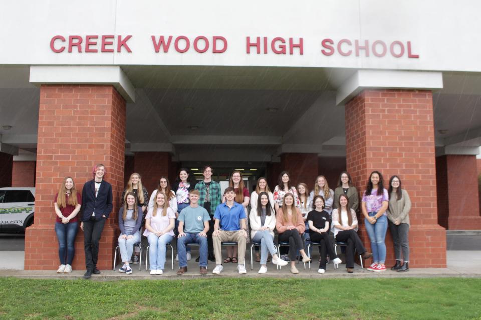 Creek Wood High 2022 class top 10 percent students.