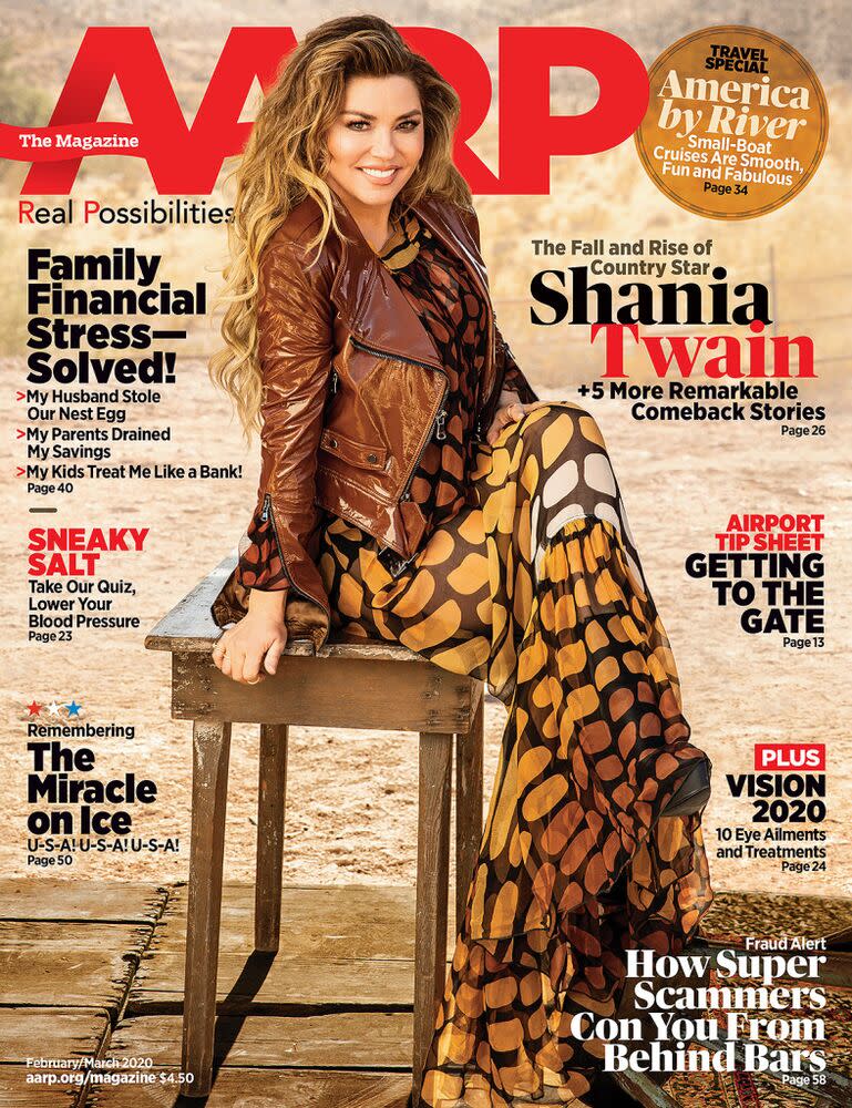 Shania Twain covers AARP | Jim Wright for AARP the Magazine