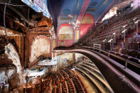 <p>A photographer with a passion for decaying buildings has captured a hauntingly beautiful series of images of theaters across the U.S. crumbling after the final curtain has fallen. (Photo: Matt Lambros/Caters News) </p>