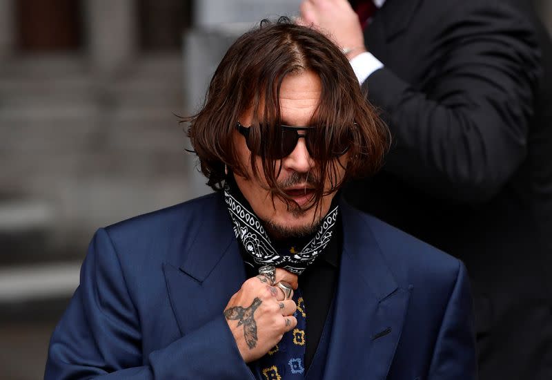 Actor Johnny Depp at the High Court in London