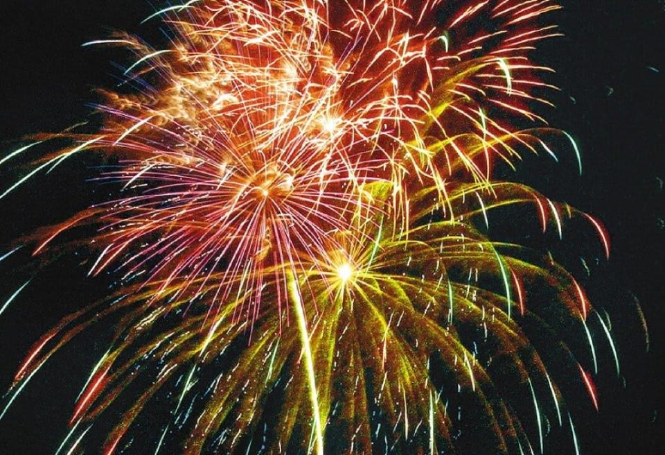 Fireworks sparkle over India Point Park in Providence in 2017.