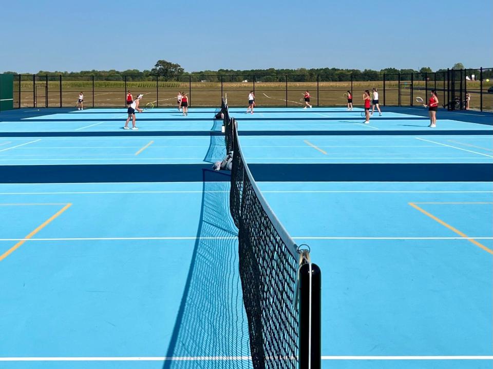 River Valley's girls took care of Kenton 5-0 Wednesday afternoon as the Vikings are playing their first season on the school's new tennis courts.