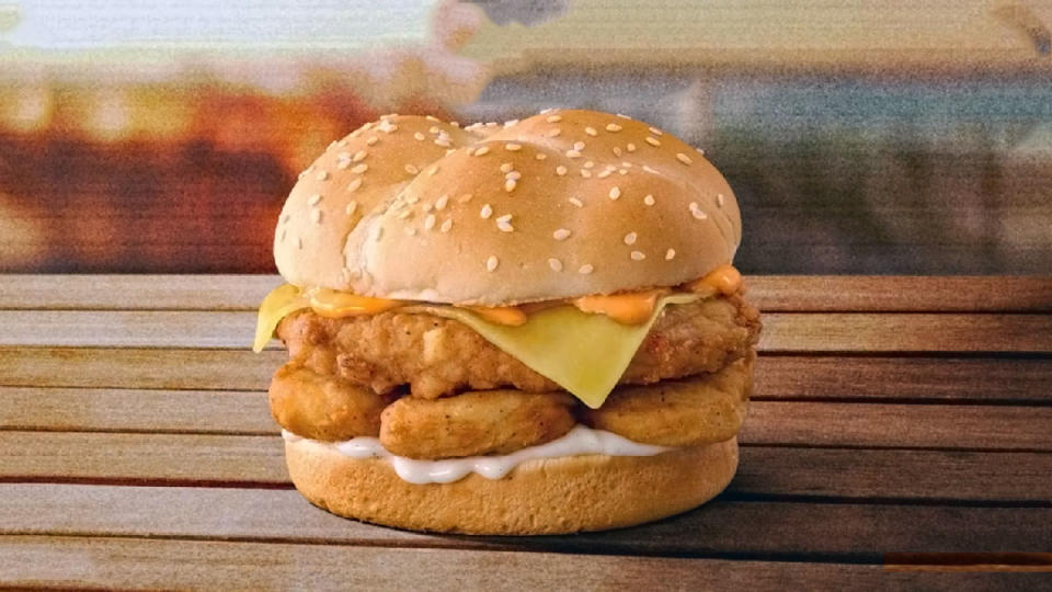 KFC chicken nugget burger on secret menu