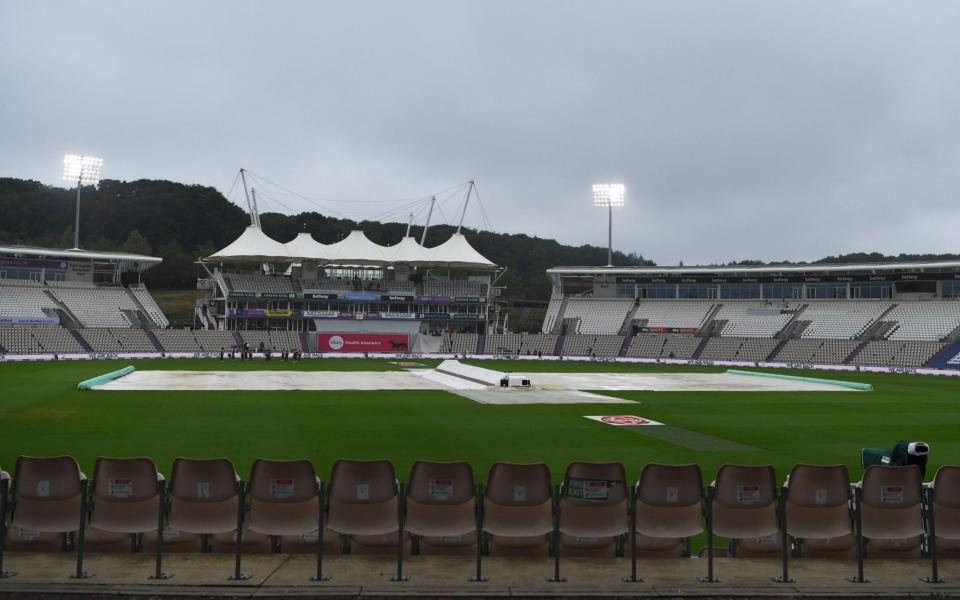 Rain and bad light delay the start of play at the Ageas Bowl - GETTY IMAGES