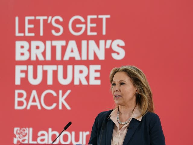 New Labour MP Natalie Elphicke speaks before Sir Keir Starmer's speech