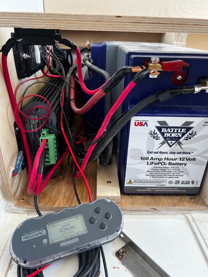 electrical system in DIY truck camper build