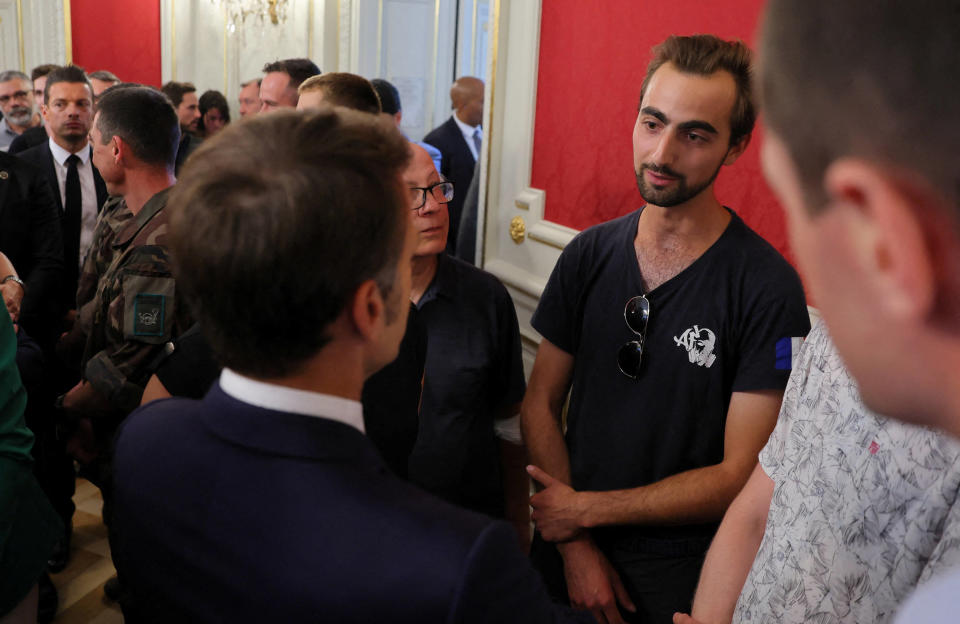 Henri lors de sa rencontre avec Emmanuel Macron à Annecy, le 9 juin 2023 F