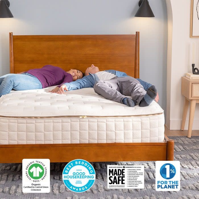 <p><a href="https://go.redirectingat.com?id=74968X1596630&url=https%3A%2F%2Fwww.naturepedic.com%2Feos-classic-organic-mattress-buy&sref=https%3A%2F%2F" rel="nofollow noopener" target="_blank" data-ylk="slk:Shop Now;elm:context_link;itc:0;sec:content-canvas" class="link rapid-noclick-resp">Shop Now</a></p><p>EOS Classic Organic Mattress</p><p>naturepedic.com</p><p>$2199.00</p>