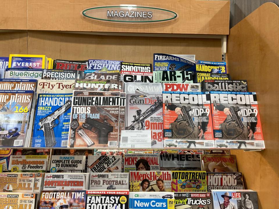 A magazine section at Publix in Tennessee