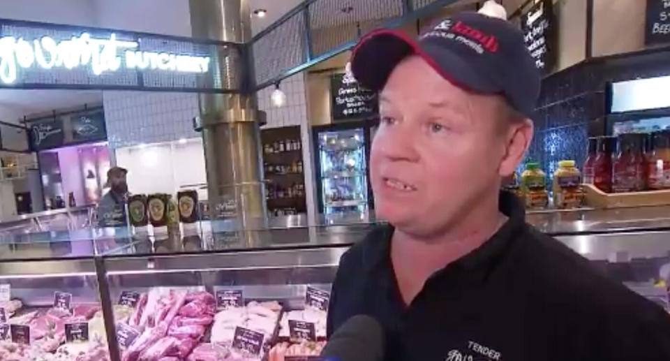 Pictured is Adam Stratton. He's the owner of Tender Gourmet Butchery in Warringah Mall.