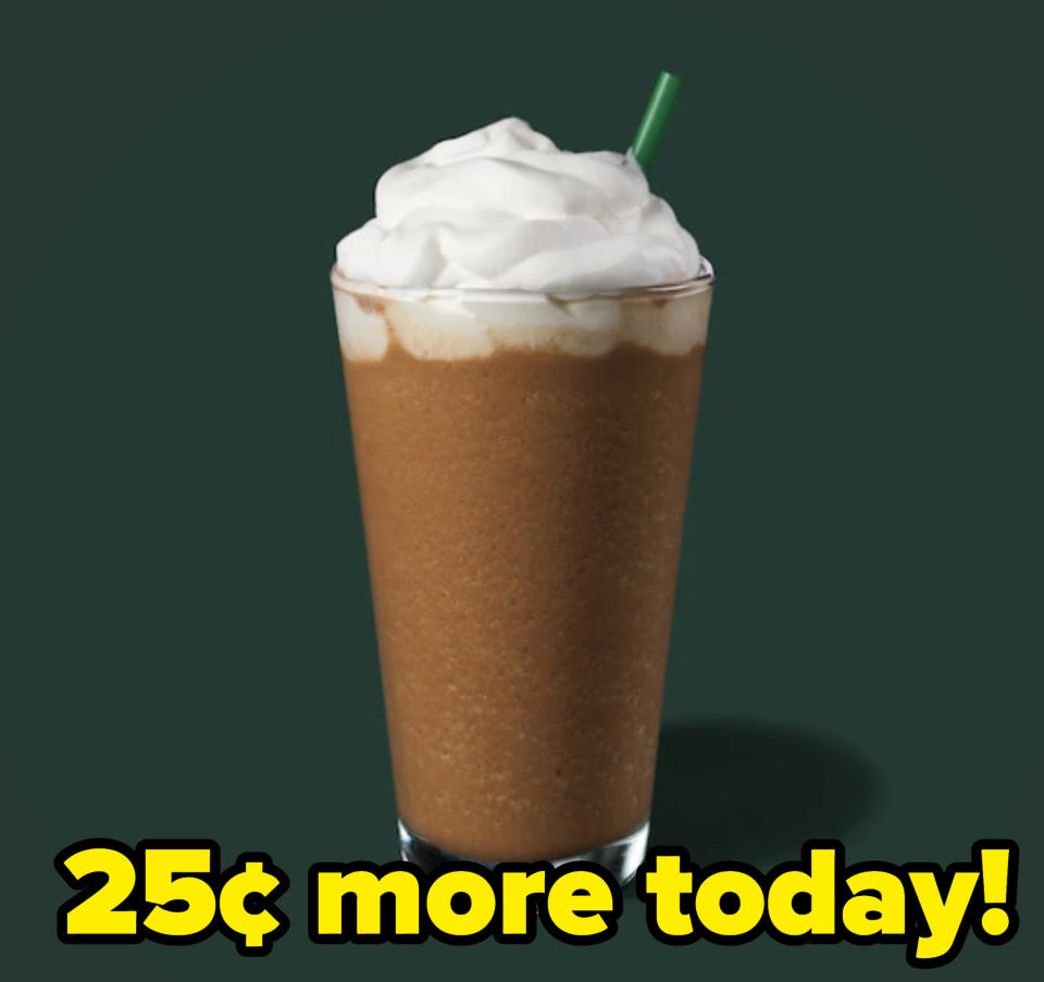 "25c more today!"