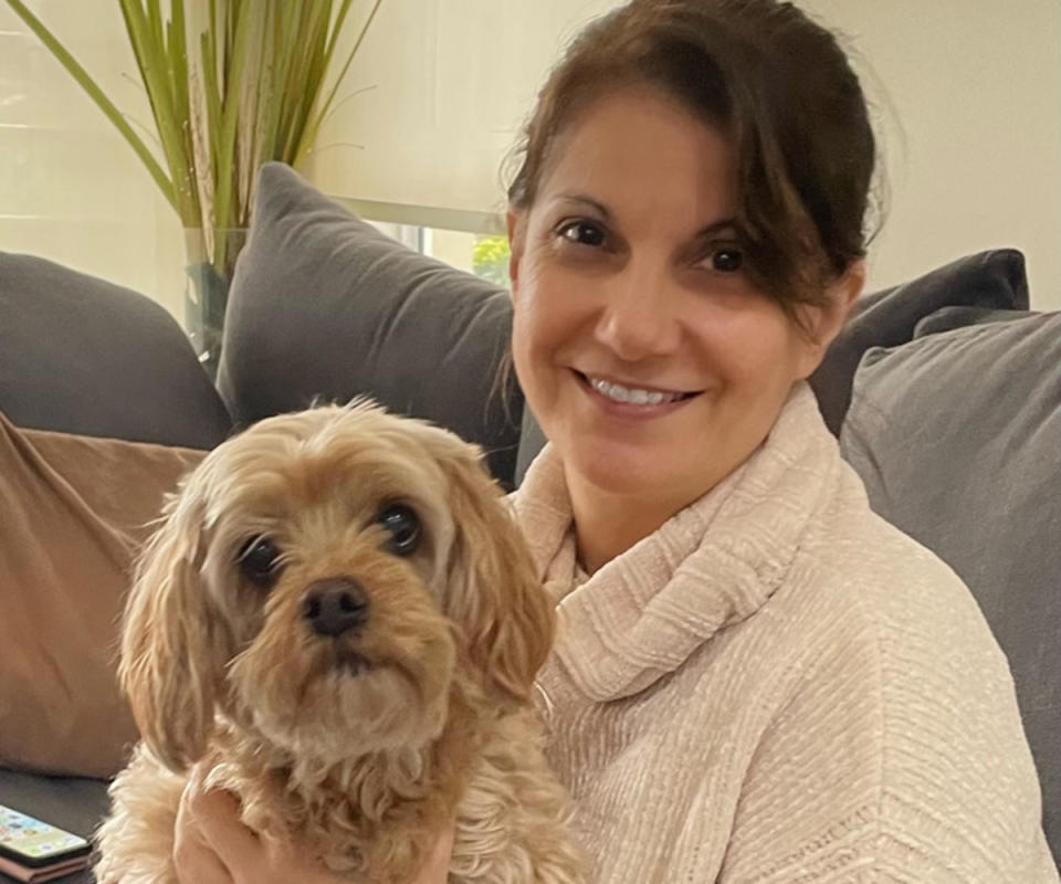 Maree McCorrie and her dog Toby. Source: Maree McCorrie