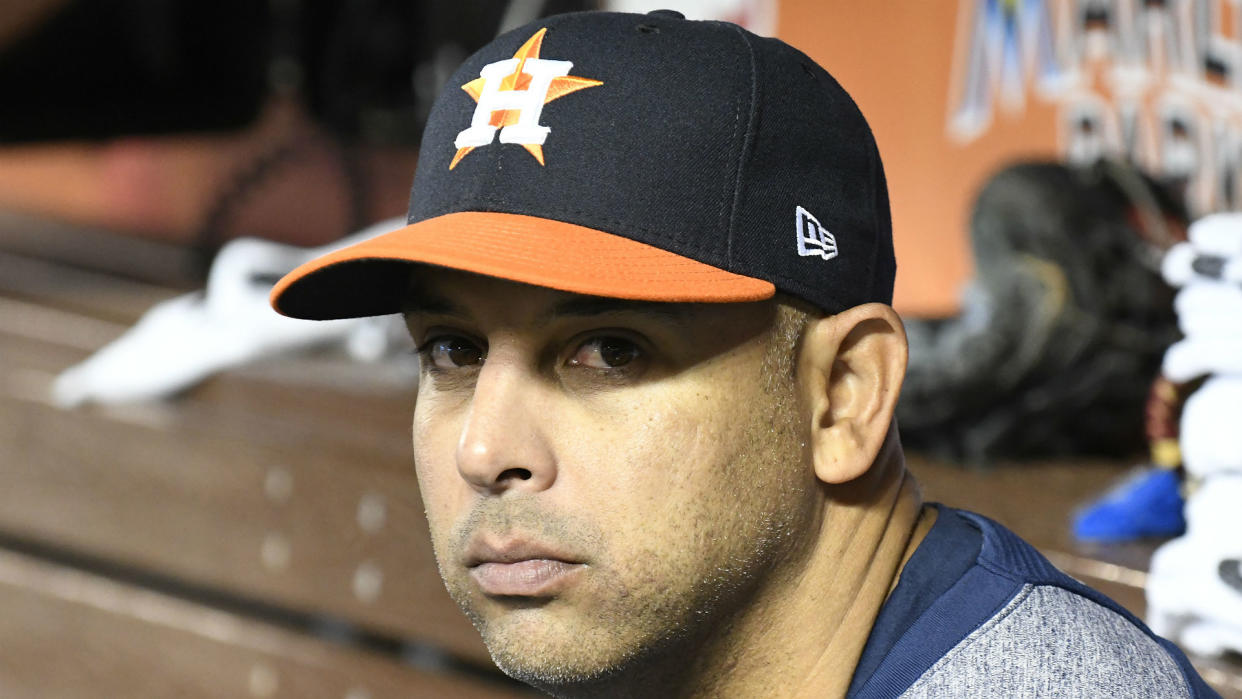 Astros bench coach Alex Cora is reportedly set to be named the Red Sox next manager. (AP)