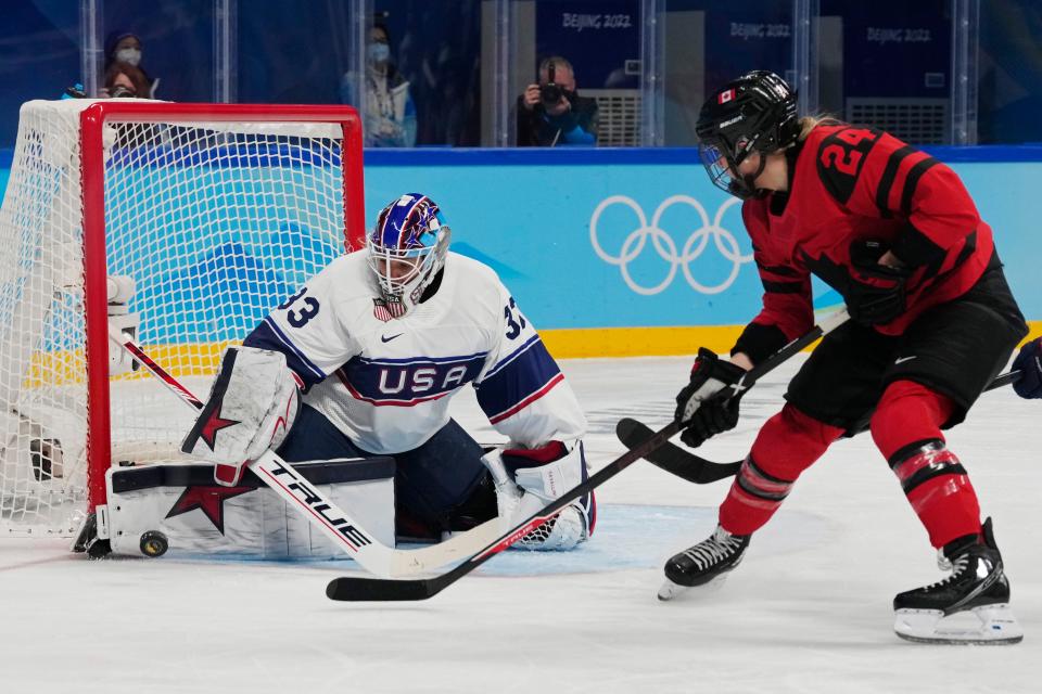 Goaltender Alex Cavallini helped Team USA win silver at the Beijing Games.