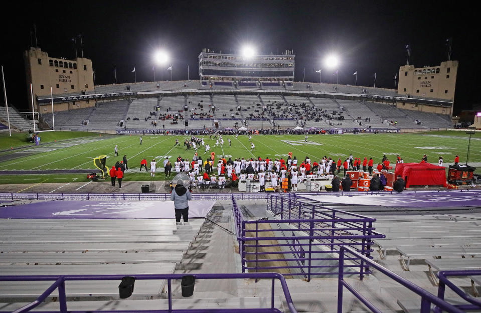 EVANSTON, ILLINOIS - OCTOBER 24: A general view of Ryan Field as the Northwestern Wildcats take on the Maryland Terrapins on October 24, 2020 in Evanston, Illinois. (Photo by Jonathan Daniel/Getty Images)