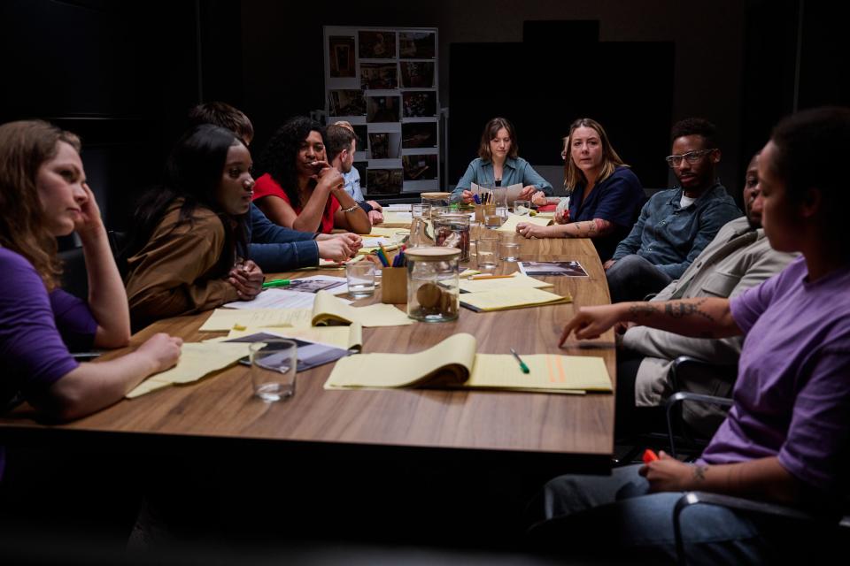 Pictured (L-R): Liberty, Lorell, Ollie, Sonia, WIlliam, Emily, Jodie, Junior, Aaron, Sacha. (Channel 4)