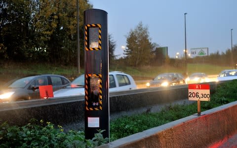 Speed camera in France speeding Brexit  - Credit: PHILIPPE HUGUEN /AFP