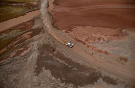 Dakar Rally - 2017 Paraguay-Bolivia-Argentina Dakar rally - 39th Dakar Edition - Fifth stage from Tupiza to Oruro, Bolivia 06/01/17. Stephane Peterhansel of France drives his Peugeot with his copilot Jean Paul Ottret. REUTERS/Ricardo Moraes