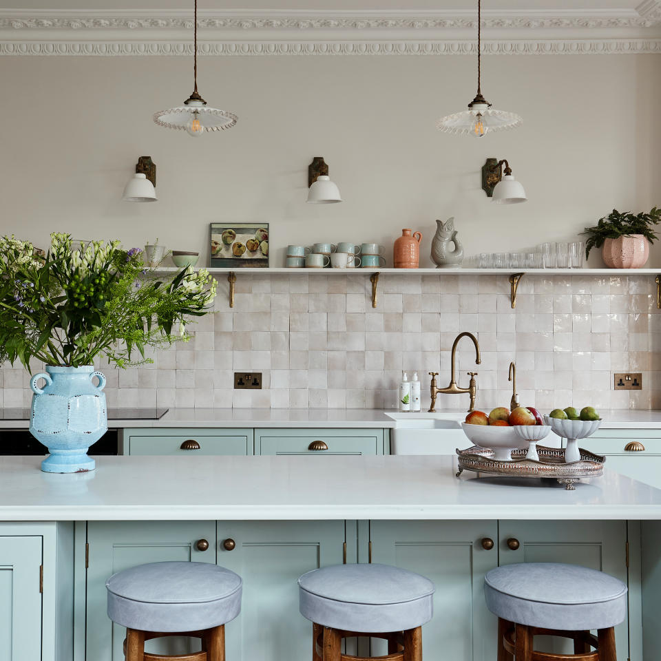 Laura Stephens blue shaker kitchen