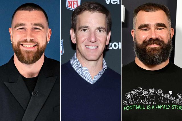 Eli Manning Jokes Jason Kelce is 'Probably Hoping' for Travis to 'Mess Up'  During Games (Exclusive)